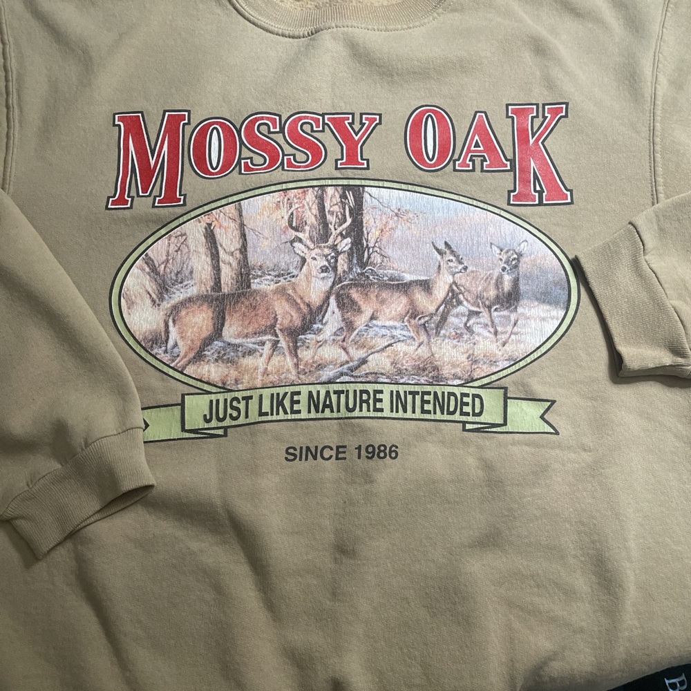 Men’s Mossy Oak Crewneck Sweatshirt Large y2k